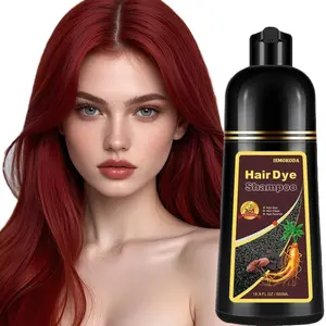 Red Hair Dye Shampoo Long Lasting for Women and Men, Hair Color Extending Unisex Color Hair Dye Shampoo Haircare,Instant Change Hair Color Shade Easily 500 ML
