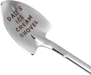 Dad Gifts - Gifts for Dad from Daughter. Father Day Gifts for Dad Ice Cream Spoon Scoop for Ice Cream Lovers, Father Birthday Gifts Funny Engraved Stainless Steel Shovel stormroo