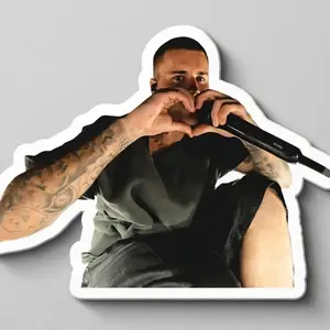 (Set of 2,3,5 pcs) Heart Sign Coachella Sticker, Music Fan Sticker, Laptop or Water Bottle Decal