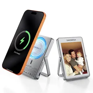 [WeeklyDeals] 5000mAh E-Ink Display Portable Charger - Magnetic Wireless Fast Charging Power Bank with Customizable Photo Screen, MagSafe Compatible for iPhone & Android, Tech Accessories, Great Gift for Travel & Any Occasion