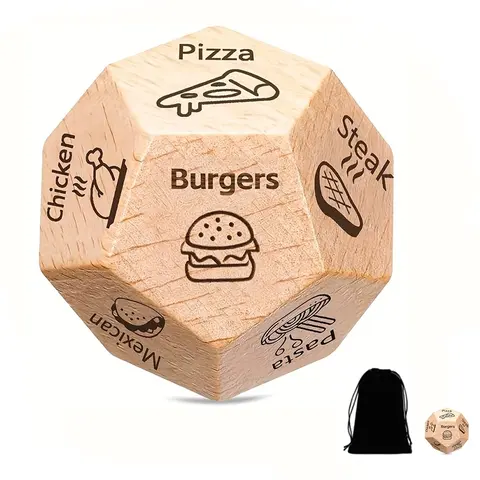 Wooden Dice Valentine's Day Gifts, Gift Idea, Perfect Fun Couples Gift Experience for Romantic Dates, Celebrations & Anniversaries, Unique Wooden Design for Special Occasions, Convenient Carry, Interactive