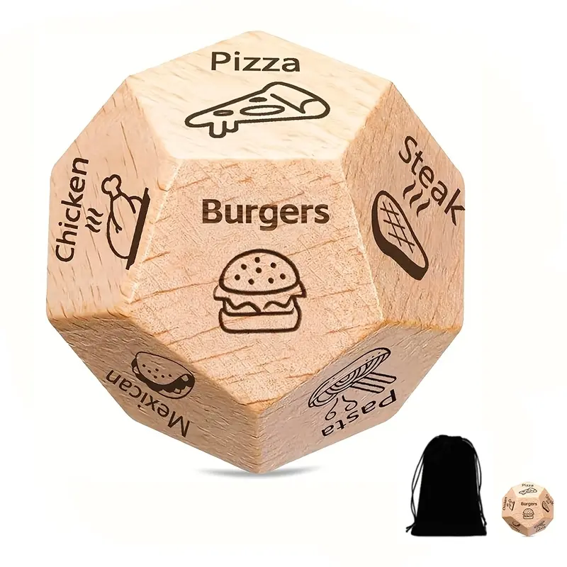 Wooden Dice Valentine's Day Gifts, Gift Idea, Perfect Fun Couples Gift Experience for Romantic Dates, Celebrations & Anniversaries, Unique Wooden Design for Special Occasions, Convenient Carry, Interactive