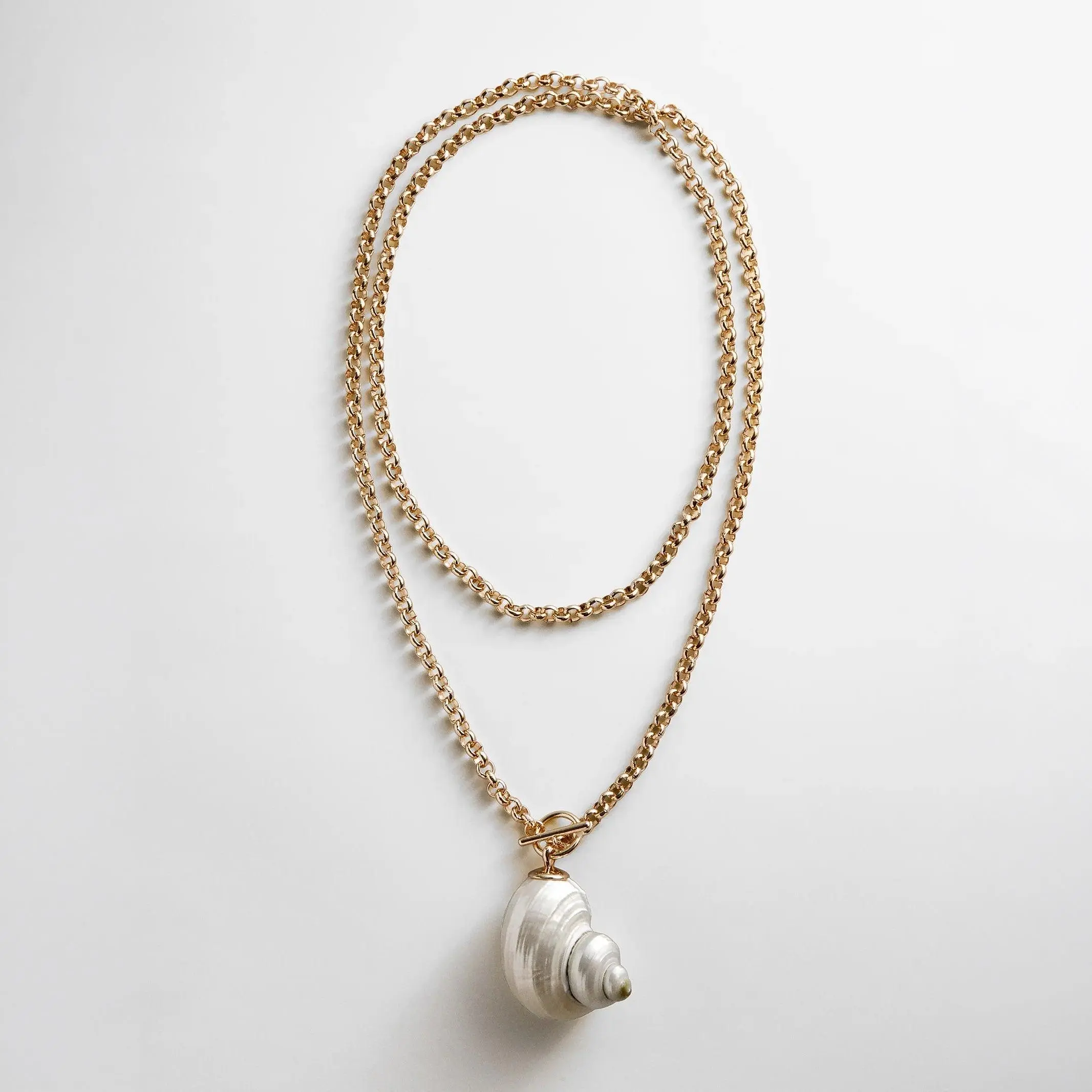 Ophelia Shell Wrap Necklace - Gold/Pearl
