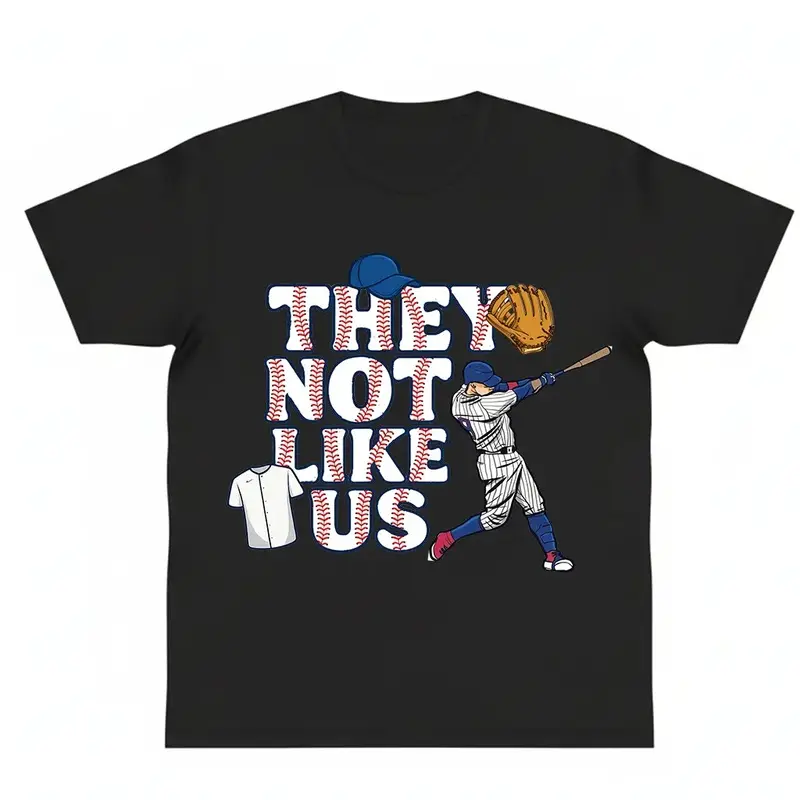 They Not Like Us Graphic T-Shirt, LA Baseball MVP Y2K Cotton Streetwear Shortsleeve Tee, Casual Los Angeles Sports Fan Top, Ideal Fan Gift For Supporters Autumn T-shirts, Halloween casual short-sleeve graphic tees