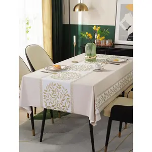 1pc tablecloth, PVC print waterproof, oil-proof, heat-resistant tablecloth, washable dining cloth, tablecloth for coffee table, reusable table mat