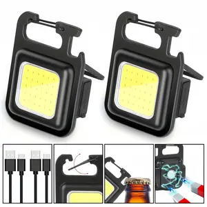 [Buy 1 Get 1 Free] Keychain Work Light, White Rows Keychain Light,Portable Keychain Light,Rechargeable Flashlight, Folding Key Light for Walking and Camping powertools