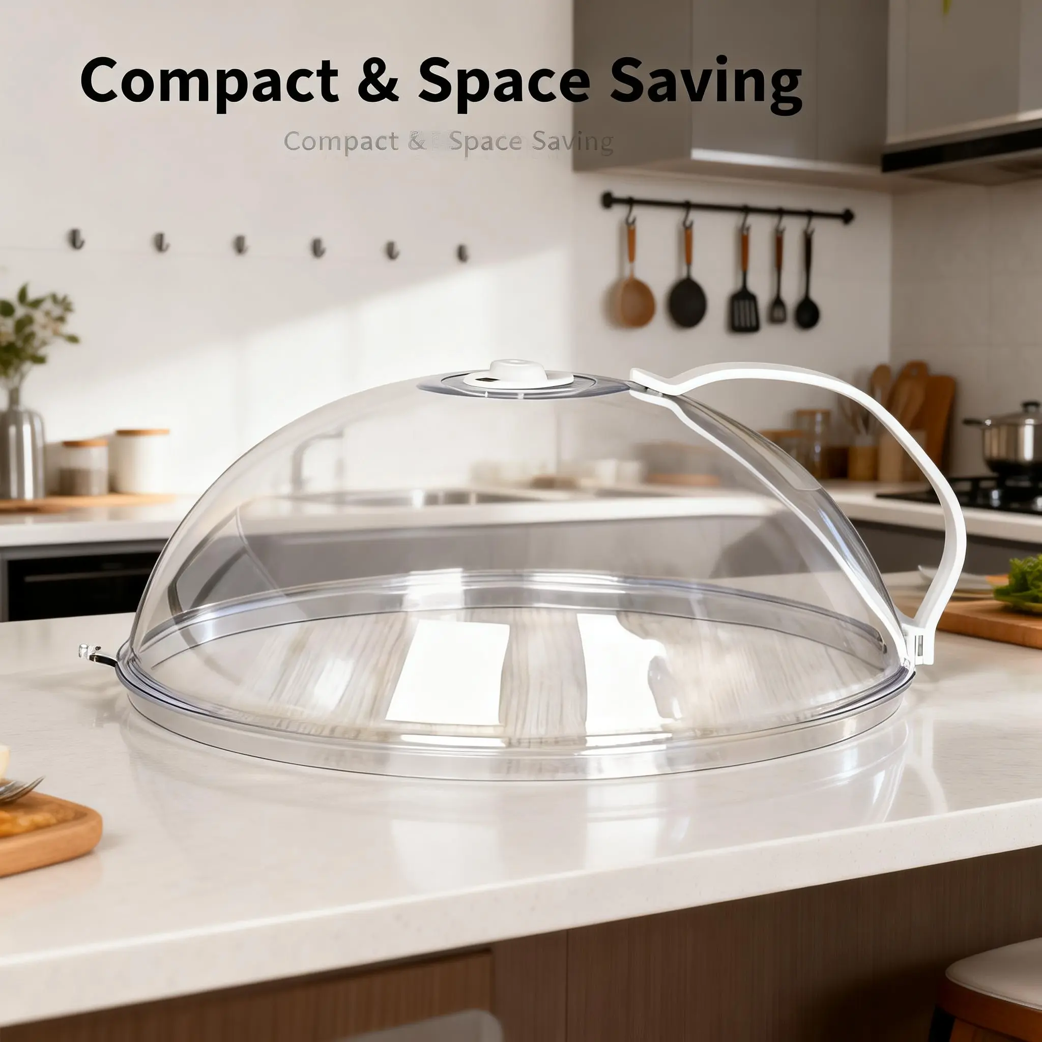 Microwave Splatter Cover - Heat-Resistant Reusable Kitchen Splash Guard with Steam Vent, Fits Most Plates & Bowls, Home Care Essential for Microwave Cleanliness