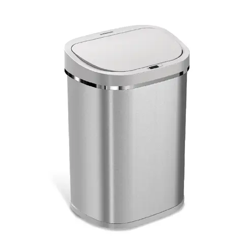 NINESTARS Motion Sensor Trash Can, Multiple Size Small to X Large, 21 Gallon and 13 Gallon, Automatic Touchless Infrared Motion Sensor Trash Can, Heavy Duty Stainless Steel