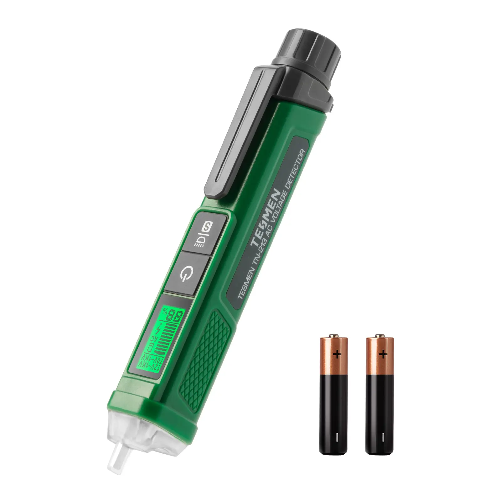 TESMEN TN-213 Non-Contact Voltage Tester, 12-1000V AC Dual-Range, LCD Percentage Display, Buzzer Alarm, Live Wire Detection, Breakpoint Finder, Bright Flashlight for Switches & Lighting Fixtures, 3-Year Maintenance Service #summerfinds, Circuit Tester Too