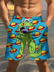 Men's quick-dry swim trunks, lightweight beach shorts with drawstring waist, non-sticky quick-dry fiber swimwear, suitable for swimming, gym, vacation, ideal summer swimwear, casual style