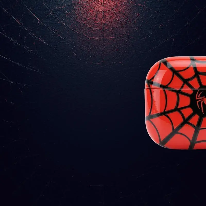 Web Graphic AirPods Case, Masked Hero Inspired Protective Cover for AirPods Pro 1 2 3 & AirPods 4, Superhero Fan Gift, Trendy Tech Accessory