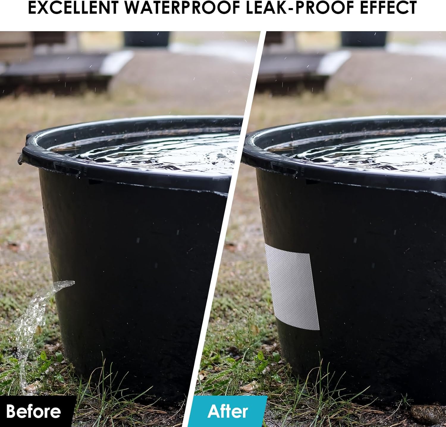 waterproof caulk tape Butyl Waterproof Tape 5×500cm All Weather Self Adhesive Leakproof Aluminum Foil Tape for Metal Roof Leak Repair RV Rubber Roof Deck Joist Gutter Joints Sealing Boat & Pipe Patching