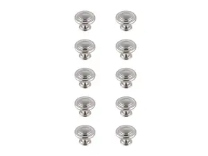 Elegant Decor KB2006-NK-10PK 1.3 in. Dia. Minu Multipack Mushroom Knob, Brushed Nickel - Pack of 10