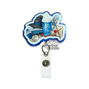 HP Blue Raven House Badge Reel - Wizard World Retractable ID Badge Holder - Magical Name Badge Clip- Handmade Accessory for Nurses, Teachers & Office Staff