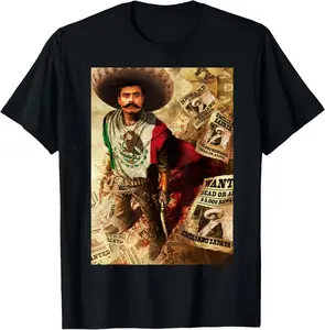 EMILIANO ZAPATA MEXICAN FLAG T-Shirt