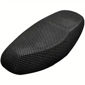 Motorcycle Electric Bike Cushion Seat Cover 3D Mesh Protector Net Anti-skid Pad Scooter Seat Covers Cushion Mesh Net Cover Motor Parts Accessories