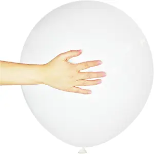 18 Inch 12 Pack Large Latex White Round Helium Balloons for Wedding Birthday Baby Shower Engagement Anniversary Festival Party Decorations