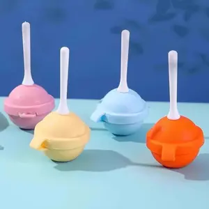 4PCS Food Grade Silicone Lollipop Ice Cream Molds, Reusable Homemade Popsicle Maker, Baby Food Freezer Tray for Healthy Snacks of Kids & Adults