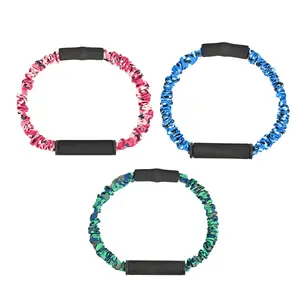 Archery Bow Draw Trainer, 20/30/40 lb Resistance Strength Training Band with EVA Handles, Portable Bow Pull Exerciser for Arms, Shoulders, Back & Chest