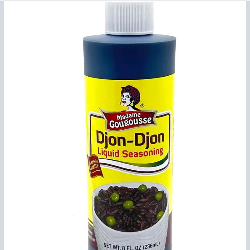 Madam Gougouse Djon-Djon Liquid Seasoning, Authentic Haitian Black Mushroom Flavor Enhancer for Rice, Soups, Stews