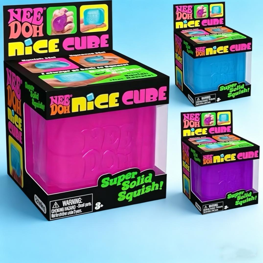 NeeDoh exquisite cubic ice cube squeezing toy, which can effectively relieve stress and is suitable as a desk toy for children with attention deficit hyperactivity disorder, anxiety, and sensory sensitivity.