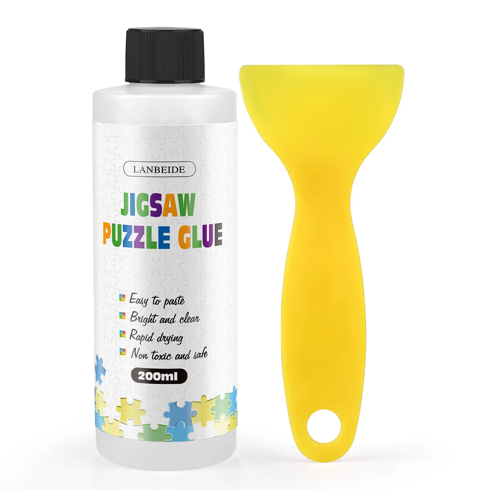Jigsaw Puzzle Glue with Applicator for Adults and Children Clear Water-Soluble Special Craft Puzzle Glue, Non-Toxic and Quick Dry for 3000/4500/5000 Pieces of Puzzle,200ML,USA FBT Free 3-Day Shipping
