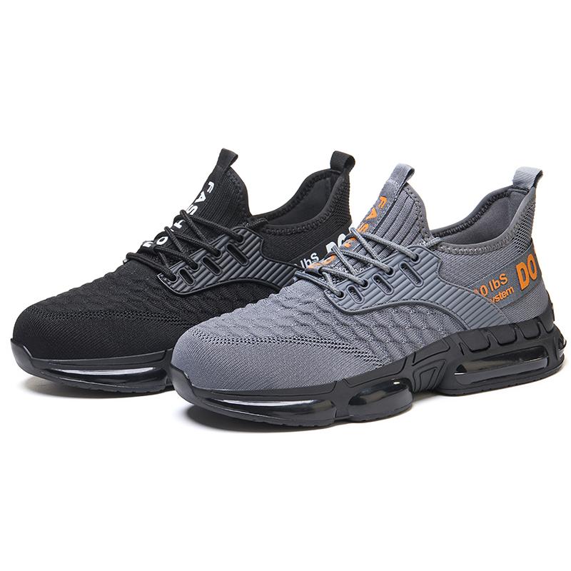 Hot seller for 2026! Men’s ultra-light steel toe safety shoes—impact resistant and puncture-resistant, breathable so feet don’t get stuffy, non-slip even in rain—an essential for work sites!