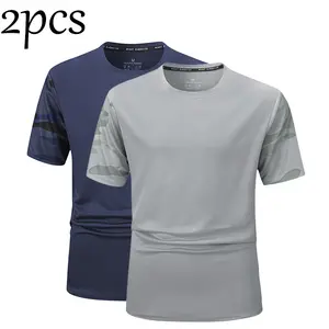 Men's Quick-Dry Breathable Fashion Short Sleeve, Activewear, Athletic, Fitted Cut, Plain