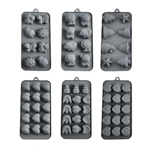 Non-Stick Silicone Baking Molds Set of 6, Perfect for Chocolate Candy Pudding, Soft Durable High Heat Resistant, Easy to Clean, Baking Supplies