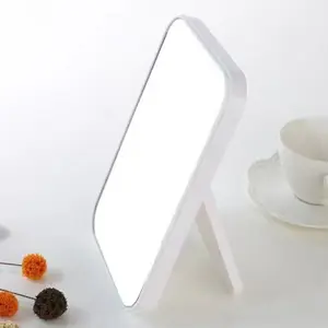 Desktop tabletop makeup mirror, portable folding desktop rectangular mirror, simple dormitory mirror