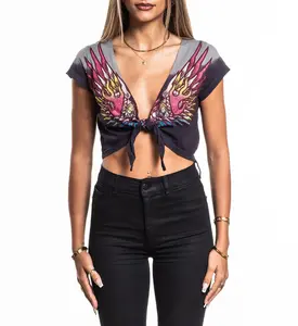 Affliction Women's Tanks/Top T-shirt Tribal Fire