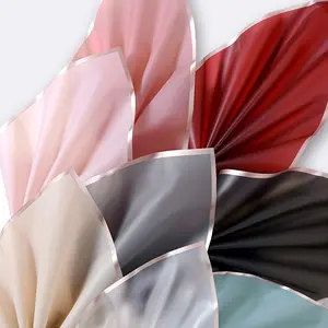 Flower Wrapping Paper, Waterproof, 22.8″x 22.8″ , 20 sheets per pack – Various Colors | Golden Edge