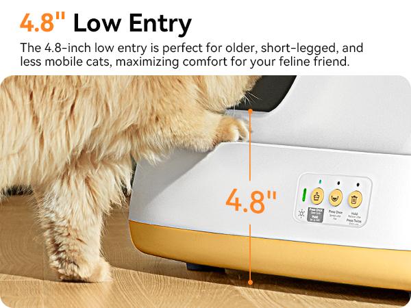 Meowant SC01 Smart Litter Box – Self-Cleaning, Odor-Free, Pee Guard, Auto Safety Stop, App-Controlled with Mat & Liner