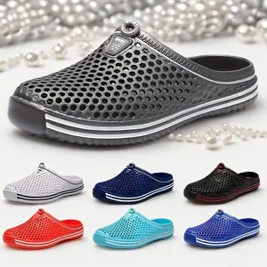 Ladies' Couple Style Breathable, Comfortable, Lightweight EVA Slippers, Fashionable Hole Shoes, Outdoor Casual Beach Shoes Girl Women