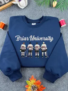 Hockey Briar U Embroidered Sweatshirt, Briar U Embroidered Hoodie, Off Campus Series Bookish, Hockey Romance Sweatshirt