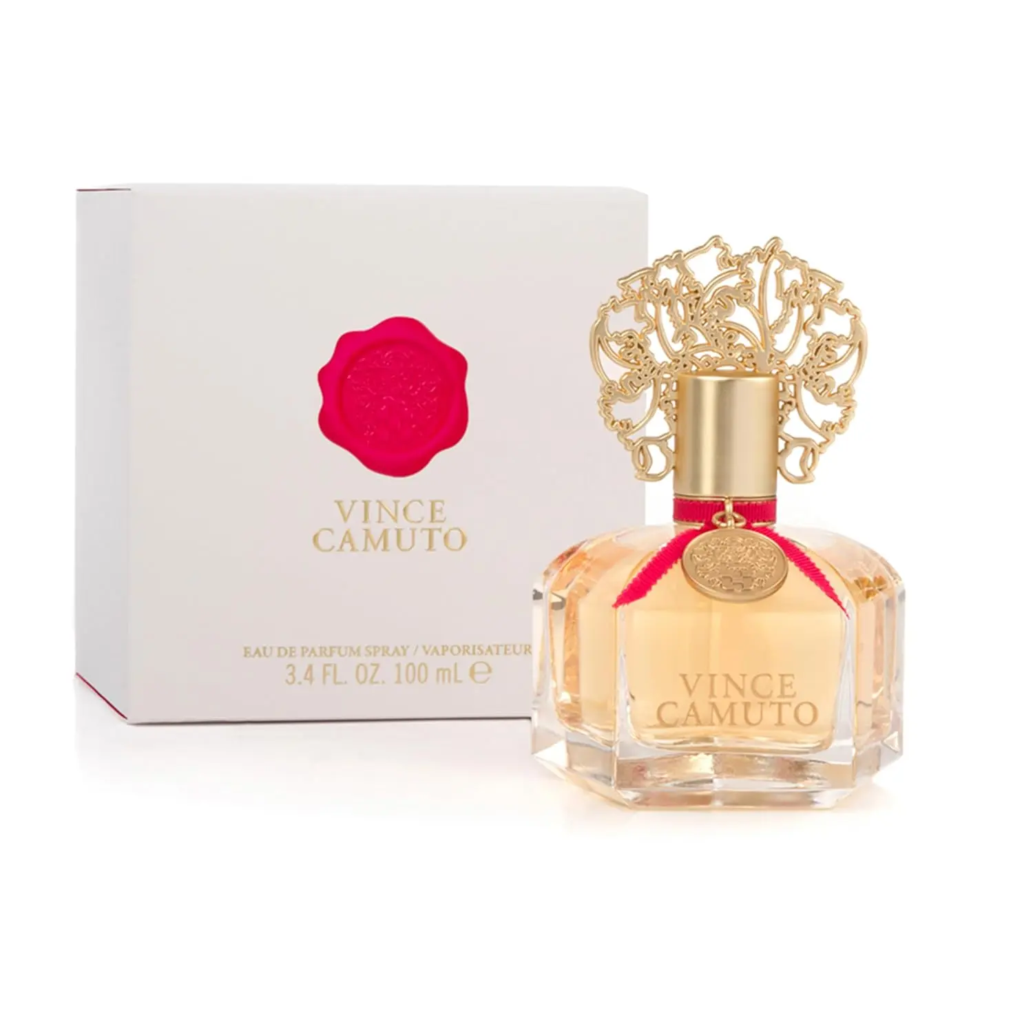 Vince Camuto Eau de Parfum Spray Perfume for Women 3.4 Fl Oz Pack of 1 Contemporary Sexy Sophisticated Fragrance with Rum Absolute & Bulgarian White Rose
