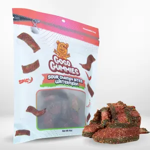 Goso Gummies Sour Watermelon Chamoy Strips – 4oz Bag | Tangy Candy With Real Chamoy Flavor | Sour, Spicy, Sweet | TikTok Viral Candy | Premium Gummy Belt Snacks | Resealable Bag