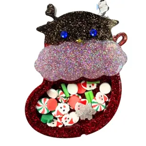 Reindeer in Stocking Shaker Mold