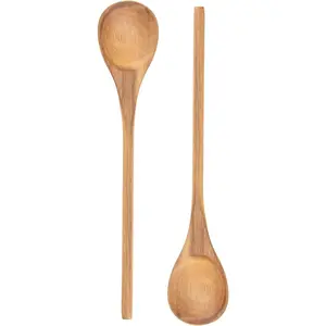 Wooden Spoons for Cooking,  Wooden Spoon 12.5 Inch Long Handle Wooden Cooking Spoon Mixing spoons Tasting Spoons for Nonstick Cookware