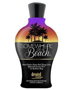 Somewhere on a Beach, Indoor Outdoor, Instant Dark Tanning Lotion 12.25 Ounce