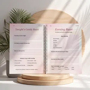 ADHD Evening Reset Planner – 30-Day Gentle Night Routine Journal, 5-Minute Reset System with Guided Prompts, Mood Check-Ins and Simple Bedtime Planning