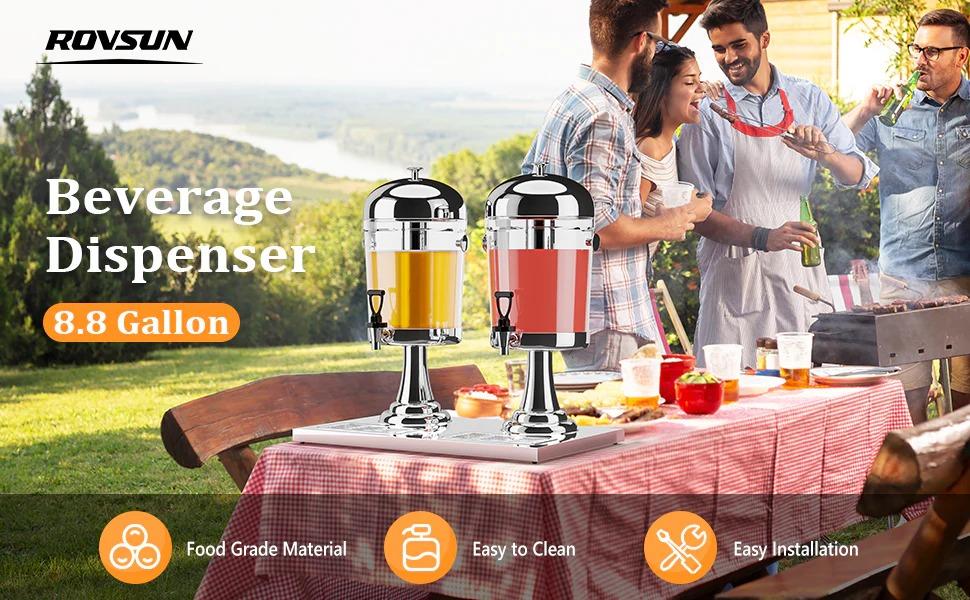 [FLASH SALE]  ROVSUN 4.4 Gallon Juice Beverage Dispenser with Ice Container