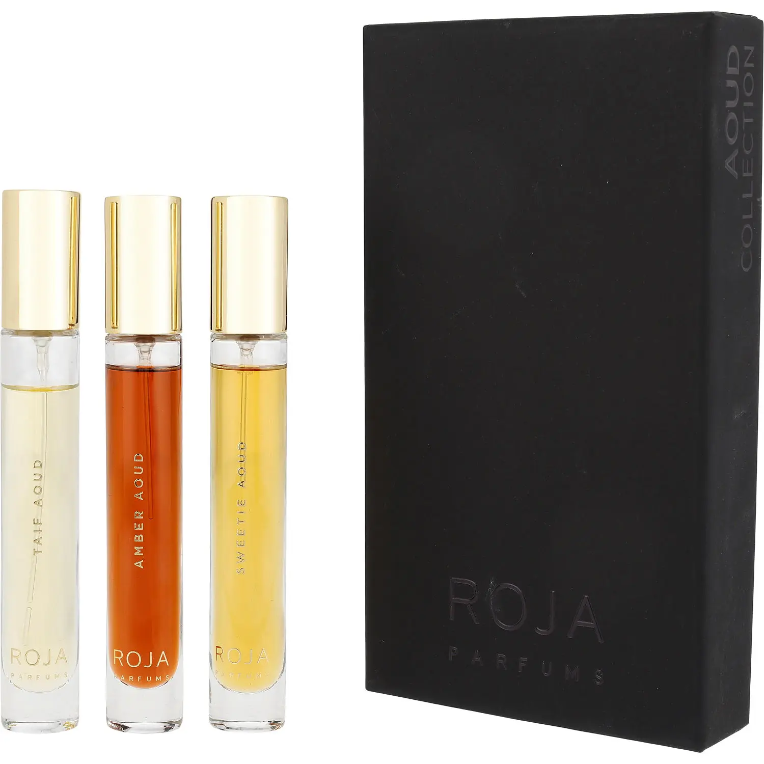 Roja Variety Set-3 Piece Variety With Amber Aoud & Roja Taif Aoud & Roja Sweetie Aoud And All Are Eau De Parfum Spray 0.34 Oz Minis For Women
