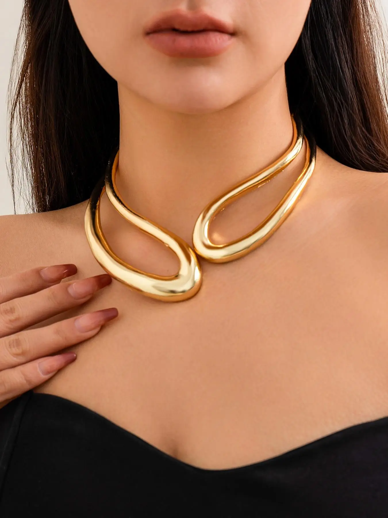 Women's Punk Style Chunky Necklace, Fashion Striking Jewelry for Party, Daily Clothing Decor, Trendy All-match & Exquisite Jewelry for Birthday Gift