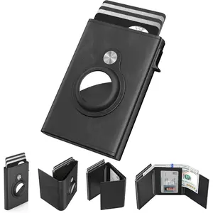 Mens Wallet Card Holder: Leather Smart Wallet for Men Compatible RFID Blocking, Slim, Minimalist - 9-14 Card Capacity | ID Window | Cash Slot business wallet