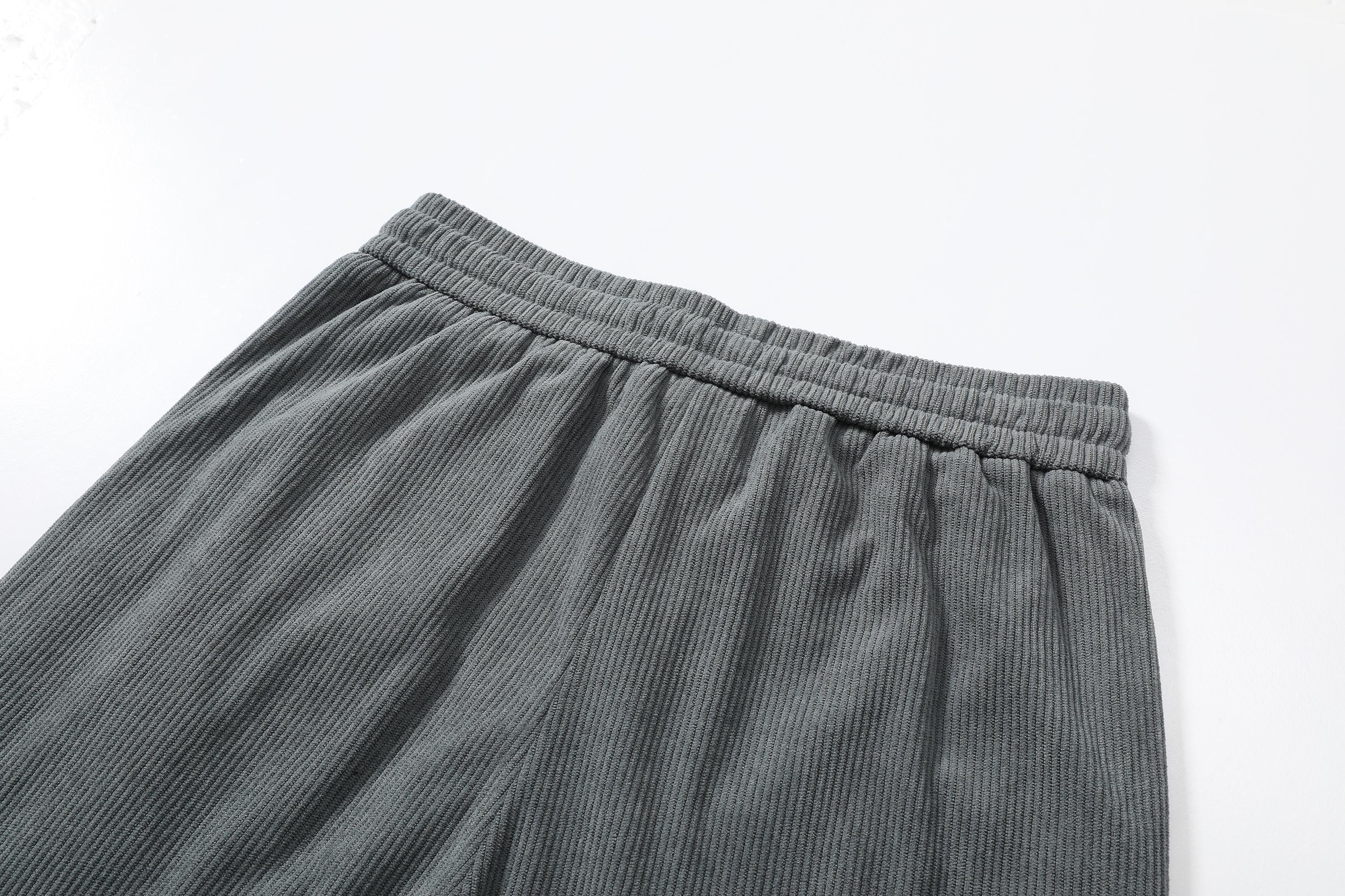 Men’s vintage corduroy casual pants, loose straight fit, breathable, spring/autumn style