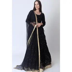 Asha Black Lehenga Choli Set