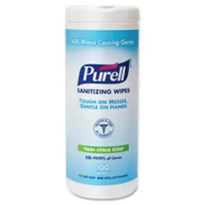 Gojo  Purell Sanitizing Wipes- 100 Wipes- White
