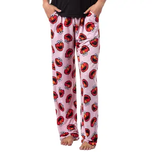 Sesame Street Women's Elmo Muppet Face Tossed Print Sleep Pajama Pants