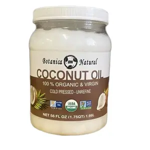 BN Organic Coconut Oil 100% Virgin Cold Pressed Unrefined USDA Certified 56 FL OZ Non-GMO Verified Natural